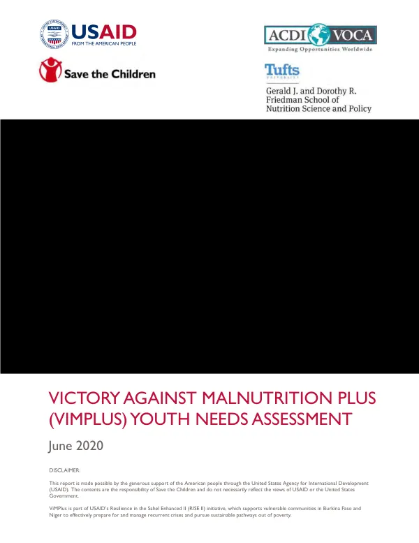 Victory Against Malnutrition Plus (VIMPLUS) Youth Needs Assessment