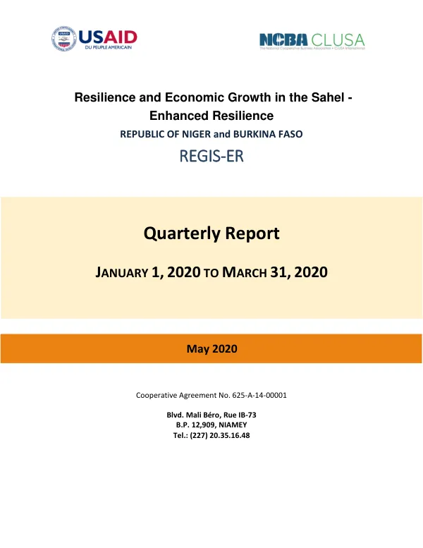 Resilience and Economic Growth in the Sahel - Enhanced Resilience