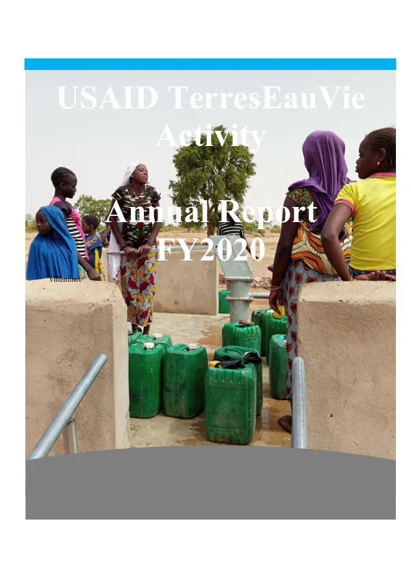 USAID TerresEauVie Activity Annual Report FY2020