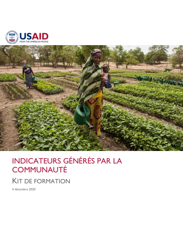 Community Generated Indicators Training Toolkit French