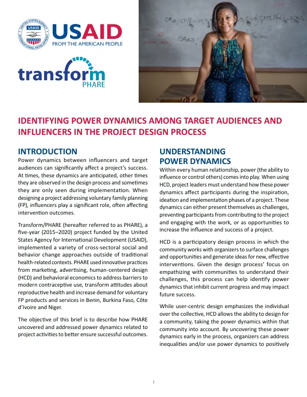 Transform/PHARE: Uncovering and Addressing Power Dynamics to Ensure Successful Outcomes