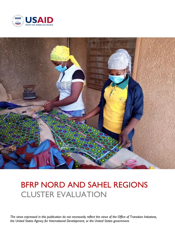 BFRP NORD AND SAHEL REGIONS CLUSTER EVALUATION