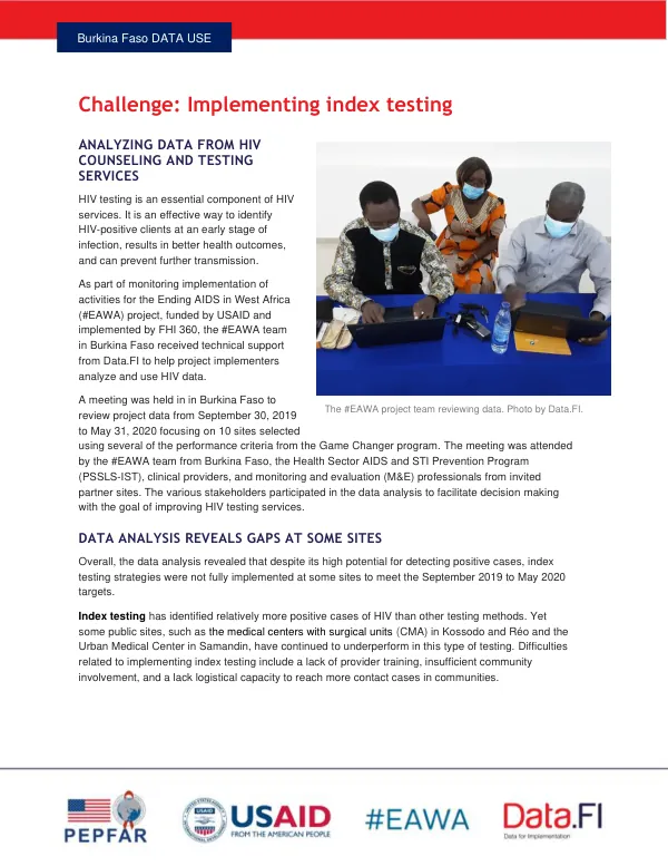 Index Testing in HIV Services: Lessons from the Ending AIDS in West Africa Project