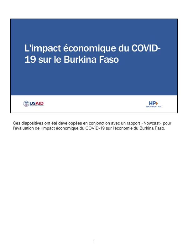 L'impact économique du COVID-19 sur le Burkina Faso