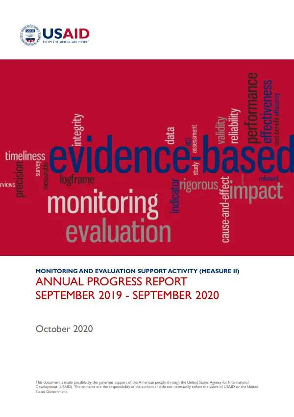 MEASURE II: YEAR 1 Annual Progress Report (September 29, 2019 – September 30, 2020)