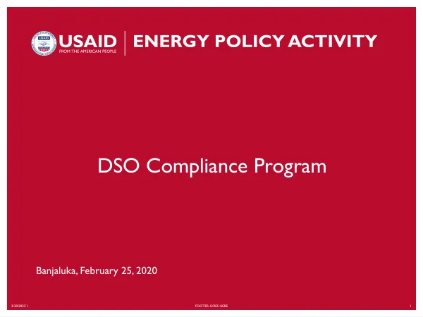 USAID EPA Guidelines for Establishing a Compliance Program