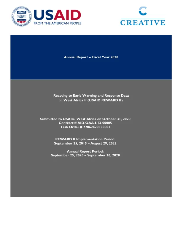 USAID REWARD II Annual Report FY20