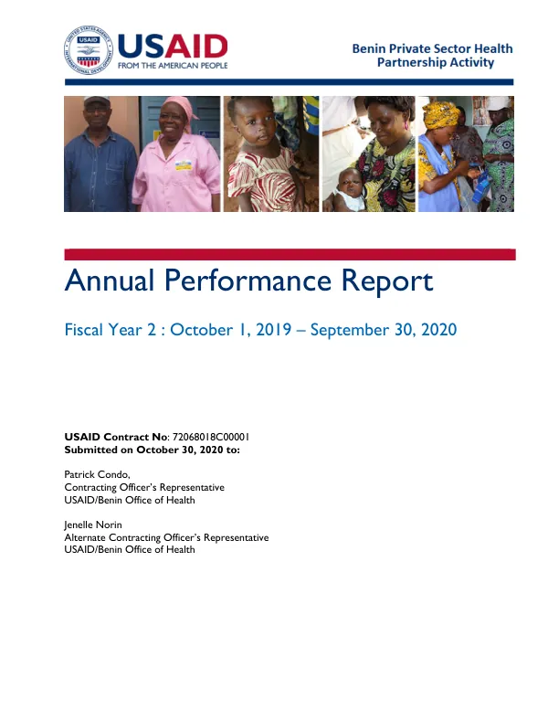 Annual Performance Report Fiscal Year 2: October 1, 2019 – September 30, 2020
