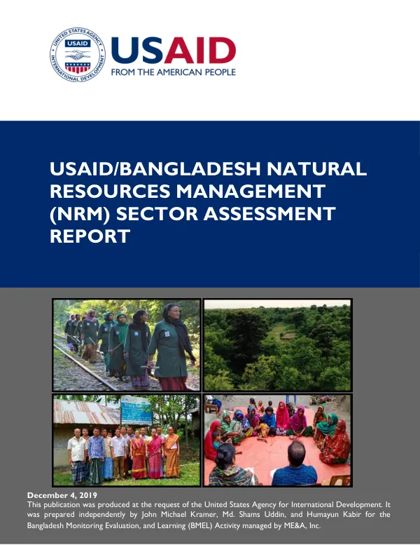 USAID/Bangladesh Natural Resources Management (NRM) Sector Assessment Report