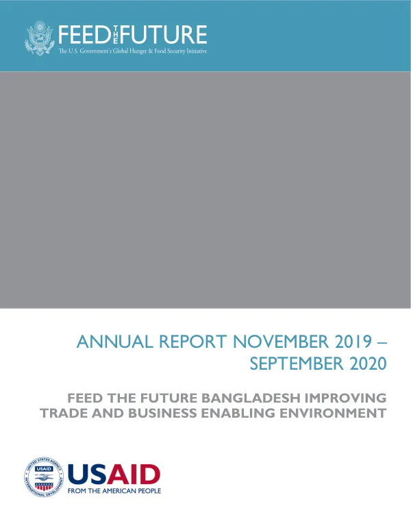 Annual Report: Feed the Future Bangladesh Improving Trade and Business Enabling Environment