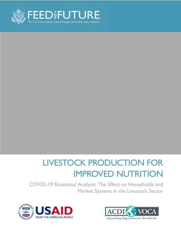 COVID-19 Situational Analysis: The Effect on Households and Market Systems in the Livestock Sector