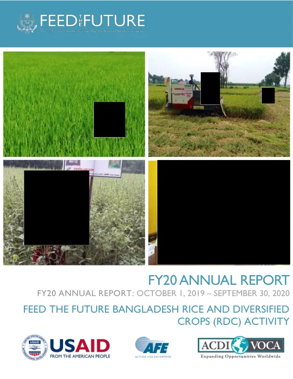 FY20 ANNUAL REPORT: OCTOBER 1, 2019 – SEPTEMBER 30, 2020