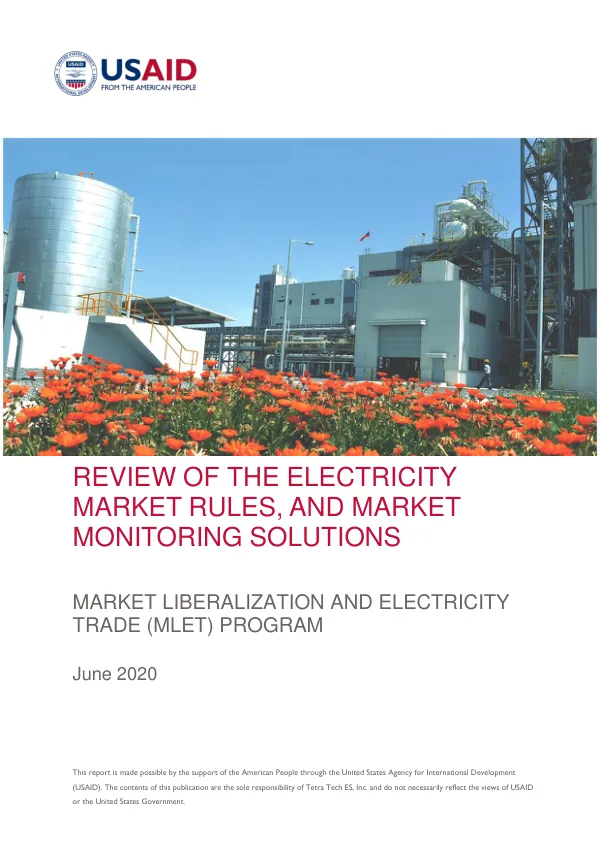 Review of the Electricity Market Rules, and Market Monitoring Solutions