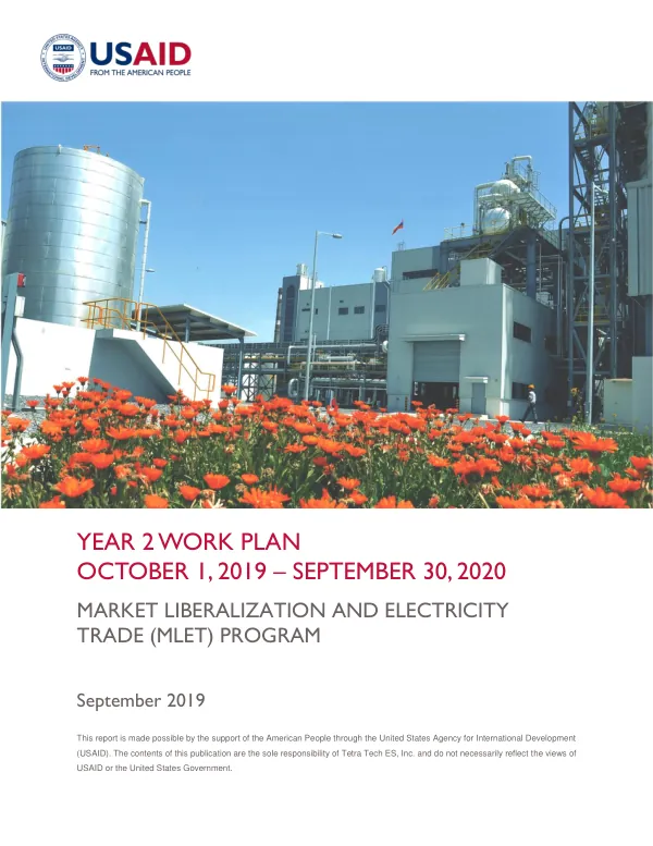 USAID MLET PROGRAM YEAR TWO WORK PLAN