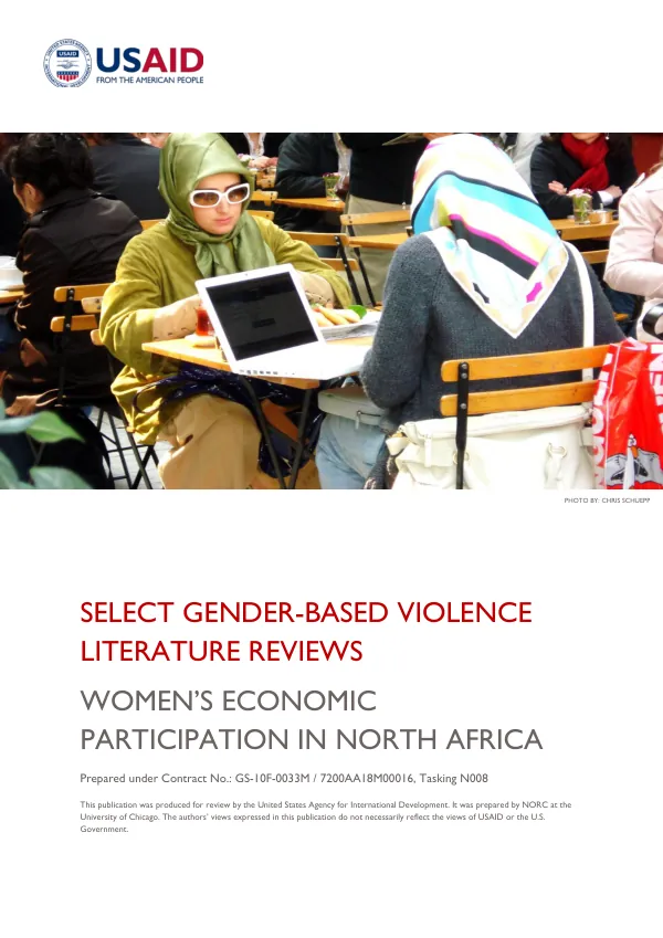 Select Gender-Based Violence Literature Reviews: Women’s Economic Participation in North Africa