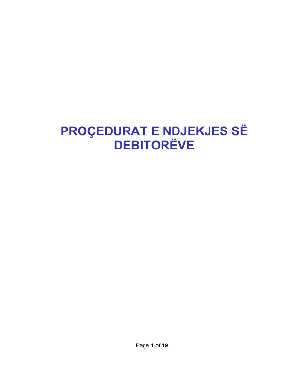 Proçedurat e Ndjekjes së Debitoreve