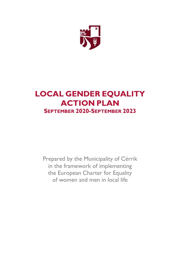 Local Gender Equality Action Plan, September 2020-September 2023