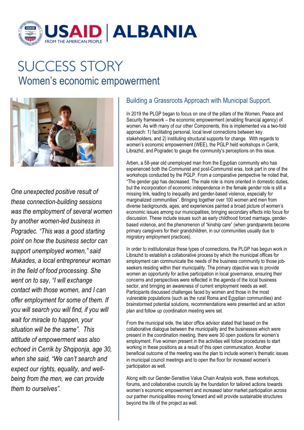 Success Story: Women's economic empowerment