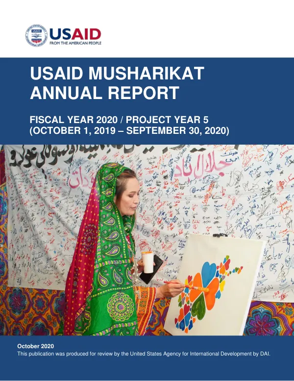 USAID Musharikat Annual Report (FY20 / PY5)