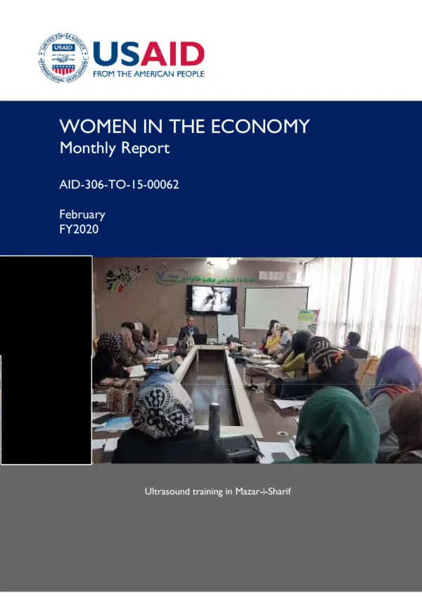 Women in the Economy Monthly Report February 2020