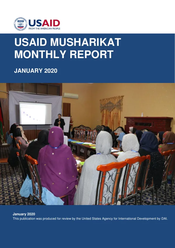USAID Musharikat Monthly Report (January 2020)