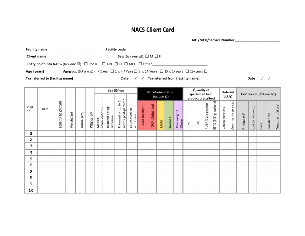 NACS Client Card