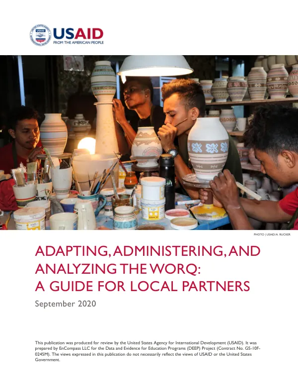 Adapting, Administering, and Analyzing the WORQ: A Guide for Local Partners