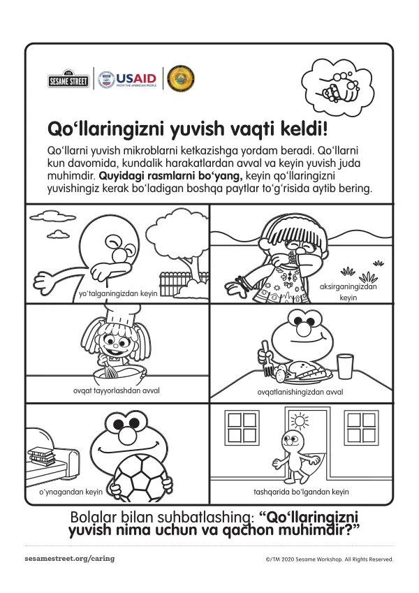 Qo‘llaringizni yuvish vaqti keldi!