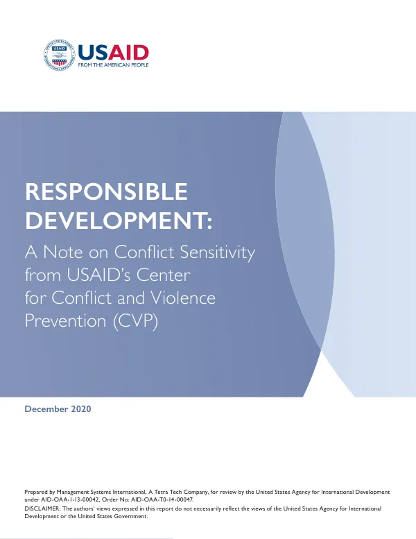 Responsible Development: A Note on Conflict Sensitivity