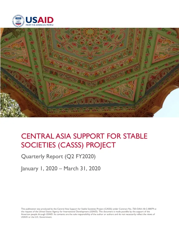 CASSS Quarterly Report FY 2020 Q2 (Jan - Mar 2020)