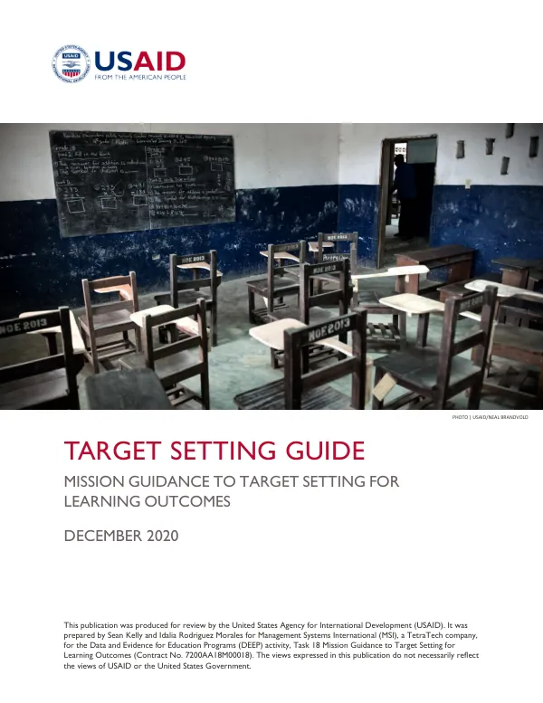 Target Setting Guide: Mission Guidance to Target Setting for Learning Outcomes