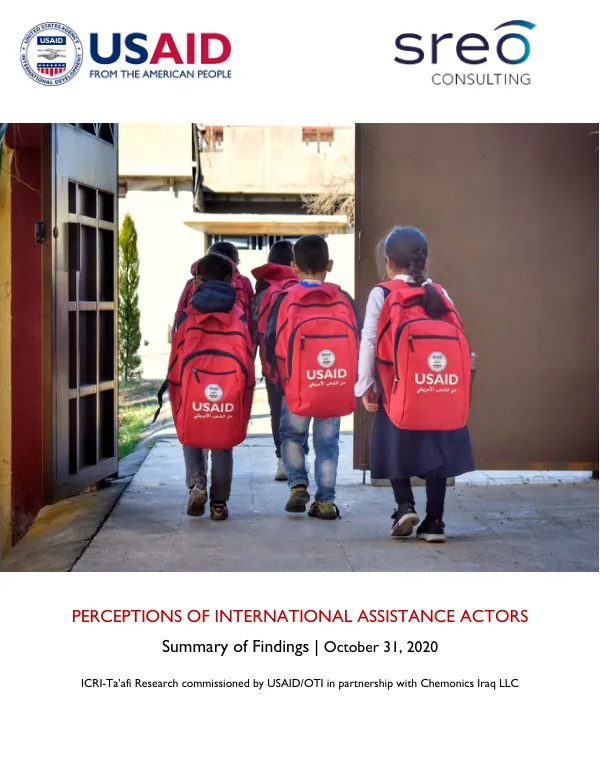 Perceptions of International Assistance Actors: Summary of Findings