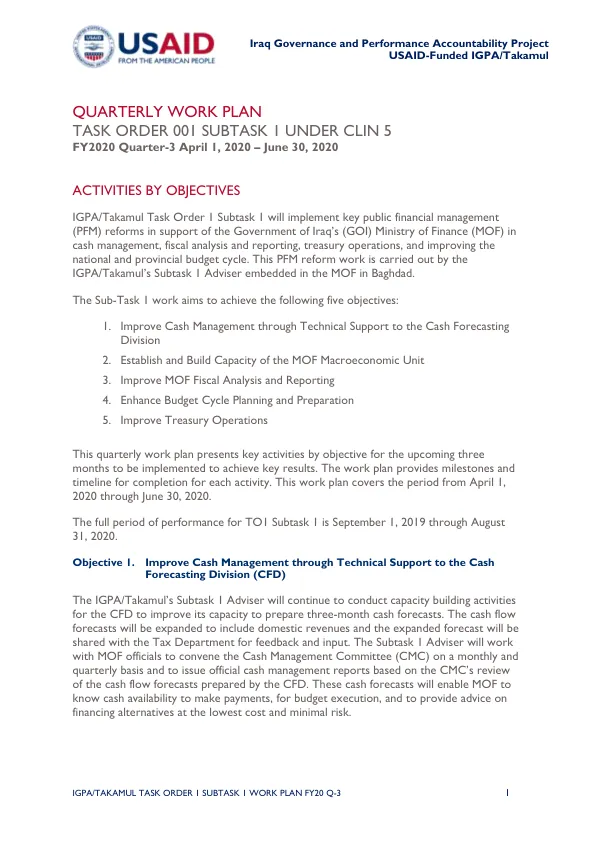 Iraq Governance and Performance Accountability Project