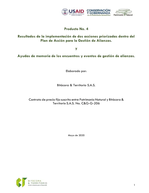 Plan de Acción para la Gestión de Alianzas