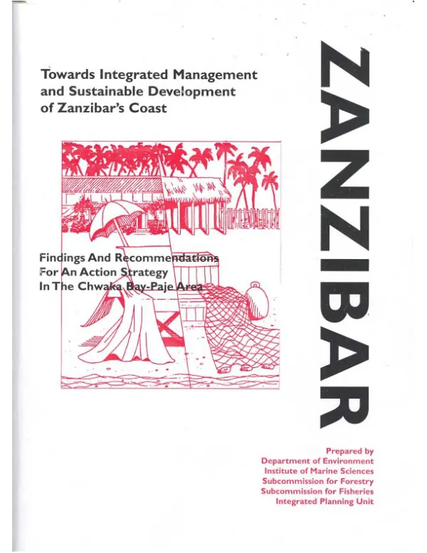 Towards Integrated Management and Sustainable Development of Zanzibar's Coast