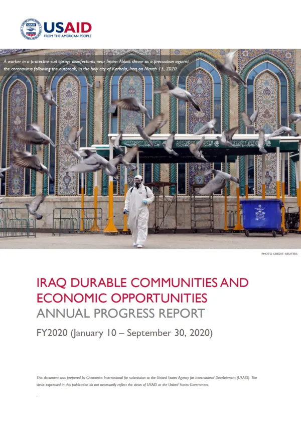 Iraq Durable Communities and Economic Opportunities (DCEO) Annual Report FY2020
