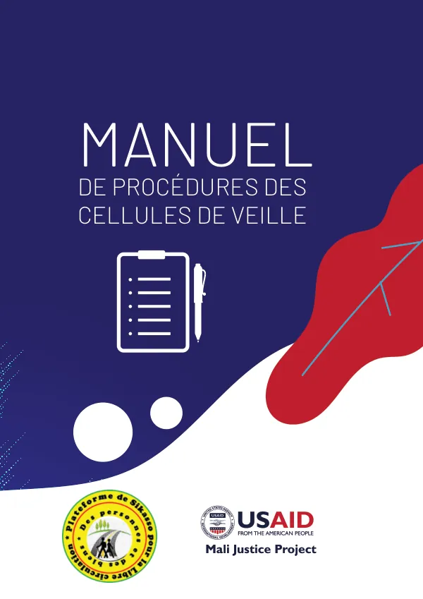 MANUEL DE PROCEDURE PLATFORME: Cellules de Veille pour la Lutte contre la Corruption et les Tracasseries sur les Corridors Routiers du Mali
