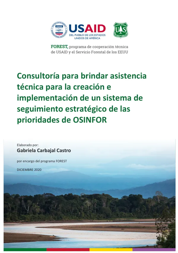 Consultoría para brindar asistencia técnica para la creación e implementación de un sistema de seguimiento estratégico de las prioridades de OSINFOR