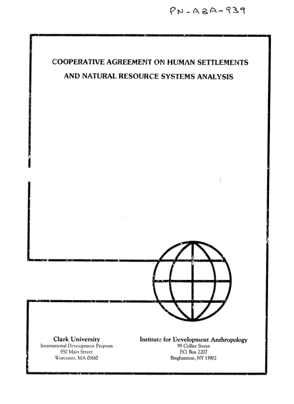 Agricultural land tenure policy study III : analysis and recommendations relating to agricultural land registration