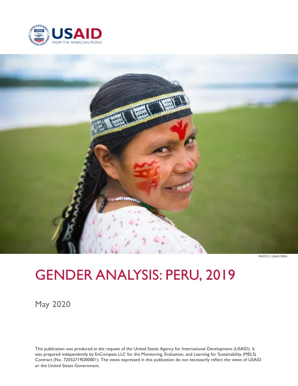 Gender Analysis: Peru, 2019