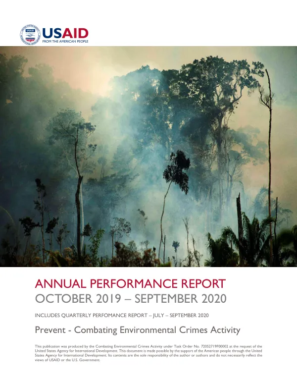 Annual Performance Report – Peru Prevent Activity (SEP 2019-SEP 2020)