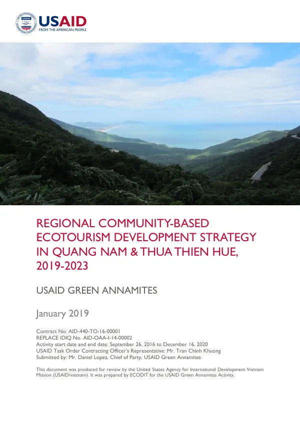 Regional Community-Based Ecotourism Development Strategy in Quang Nam and Thua Thien Hue