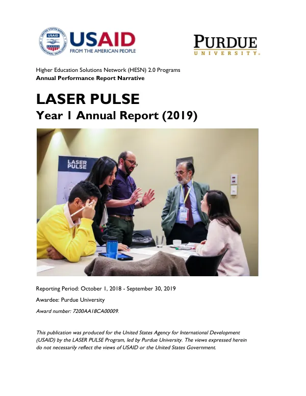 Higher Education Solutions Network (HESN) 2.0 Programs Annual Performance Report Narrative