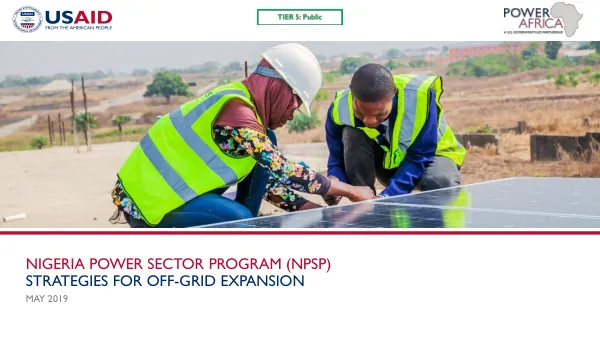 NIGER POWER SECTOR PROGRAM (NPSP) STRATEGIES FOR OFF-GRID EXPANSION