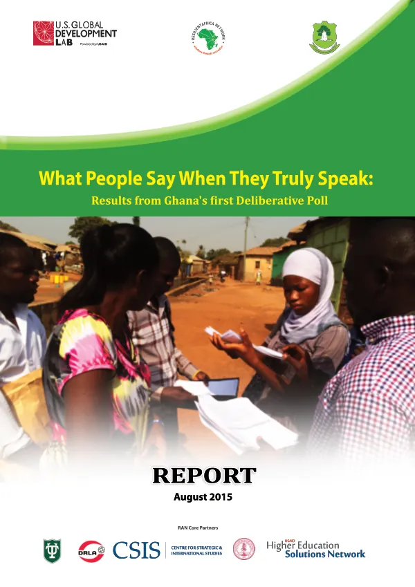 What People say when they truly speak: Results from Ghana’s first Deliberative Poll