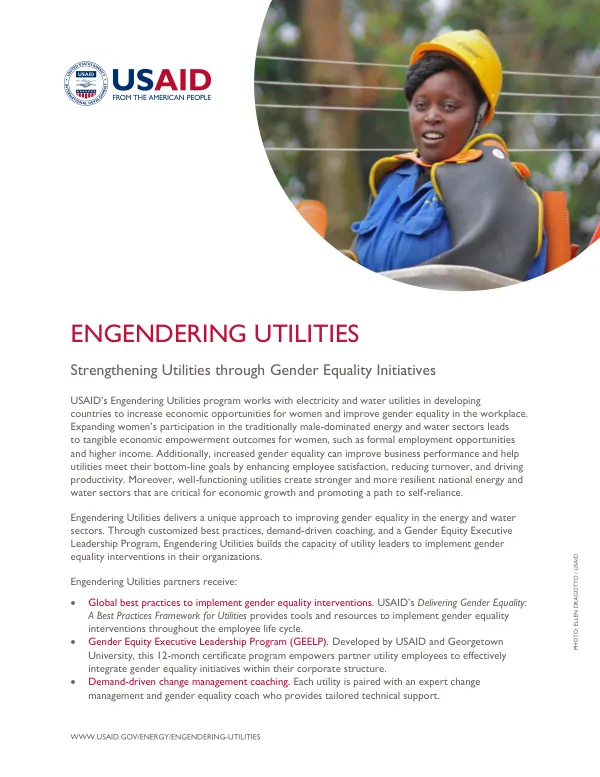 USAID's Engendering Utilities Program – Fact Sheet
