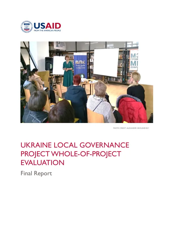 Ukraine Local Governance Project Evaluation