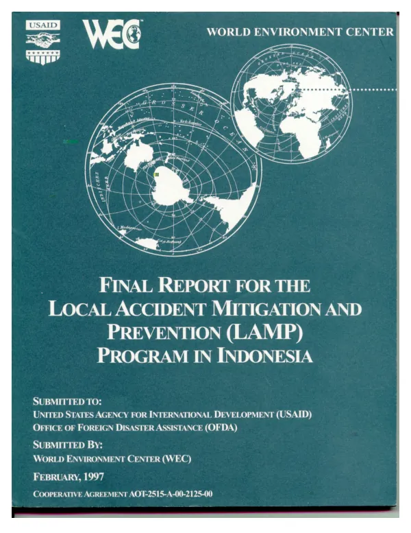 Final report for the local accident mitigation and prevention (LAMP) program in Indonesia
