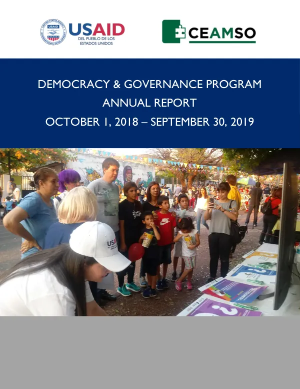 Democracy & Governance Program Annual Report - Year 6