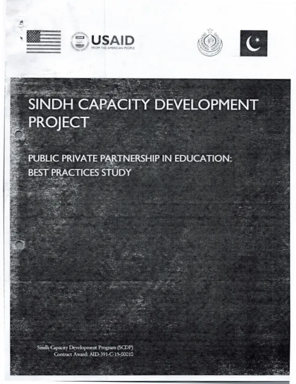 Public Private Partnership in Education: Best Practices Study